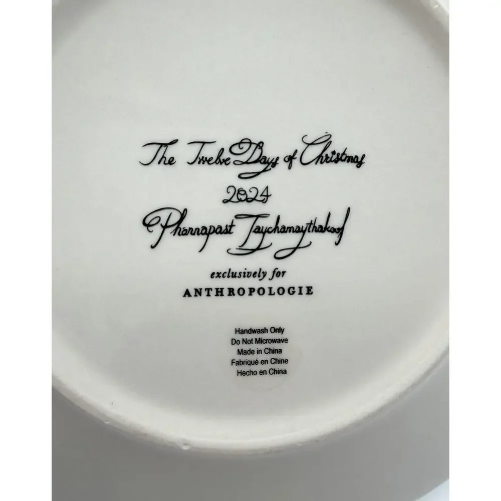 Anthropologie Phannapast Taychamaythakool 12 Days of Christmas Dessert Plate #4